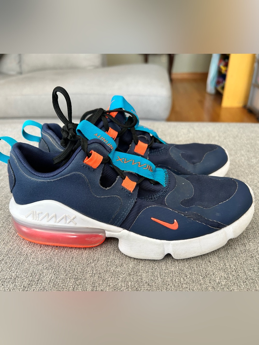 Nike Kids Navy, Teal & Orange Air Max Sneakers